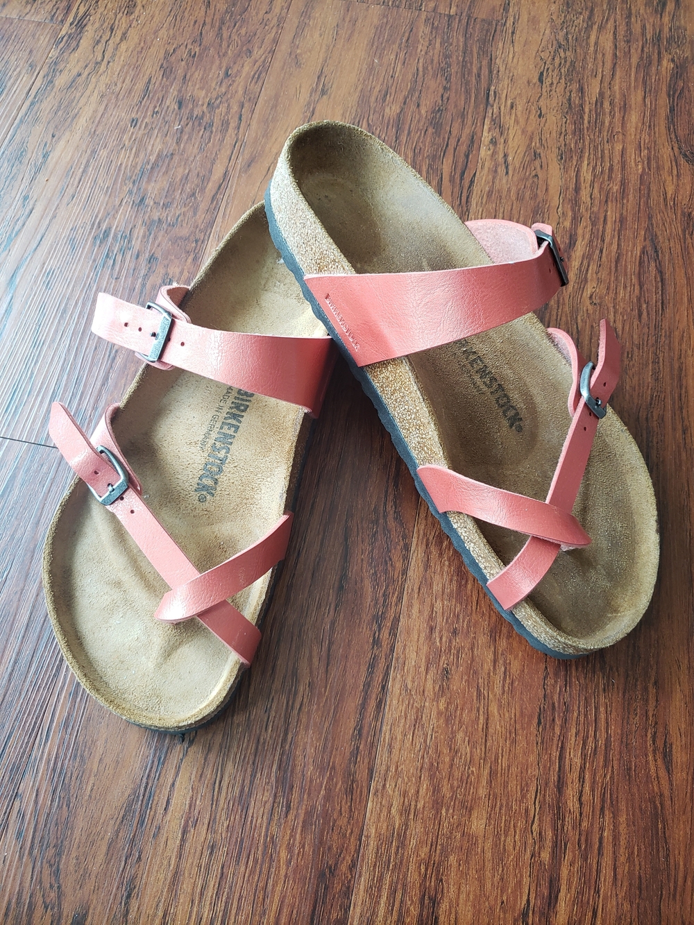 Birkenstock Red Rust Size 42 Wide Footbed Sandal Streetwear Y2K Boho Coastal